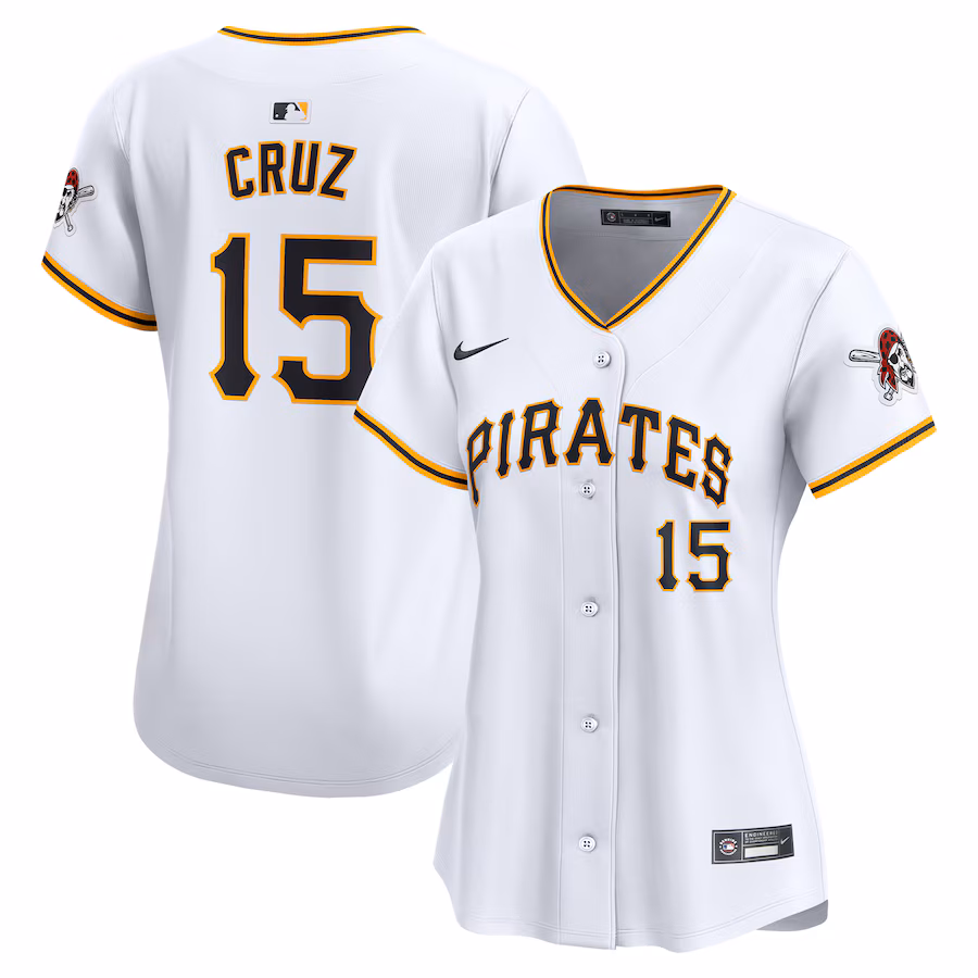 Women's Pittsburgh Pirates Oneil Cruz Nike White Home Limited Player Jersey - ujerseystore