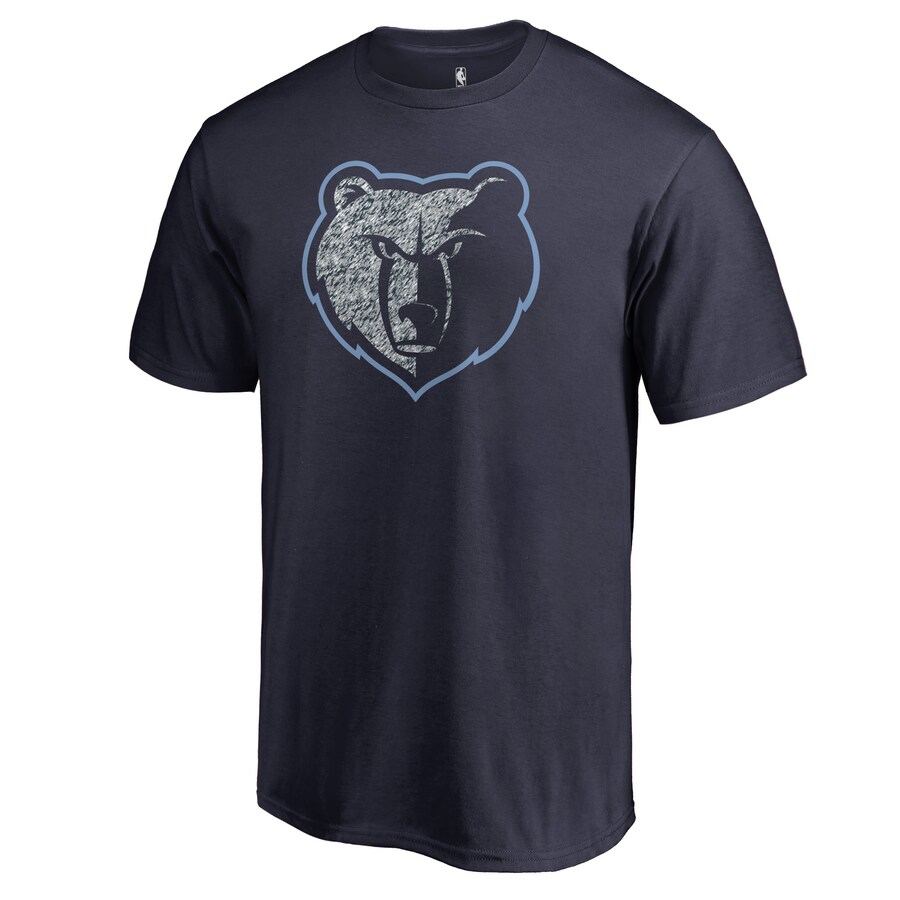 Men's Memphis Grizzlies Navy Static Logo T-Shirt - ujerseystore