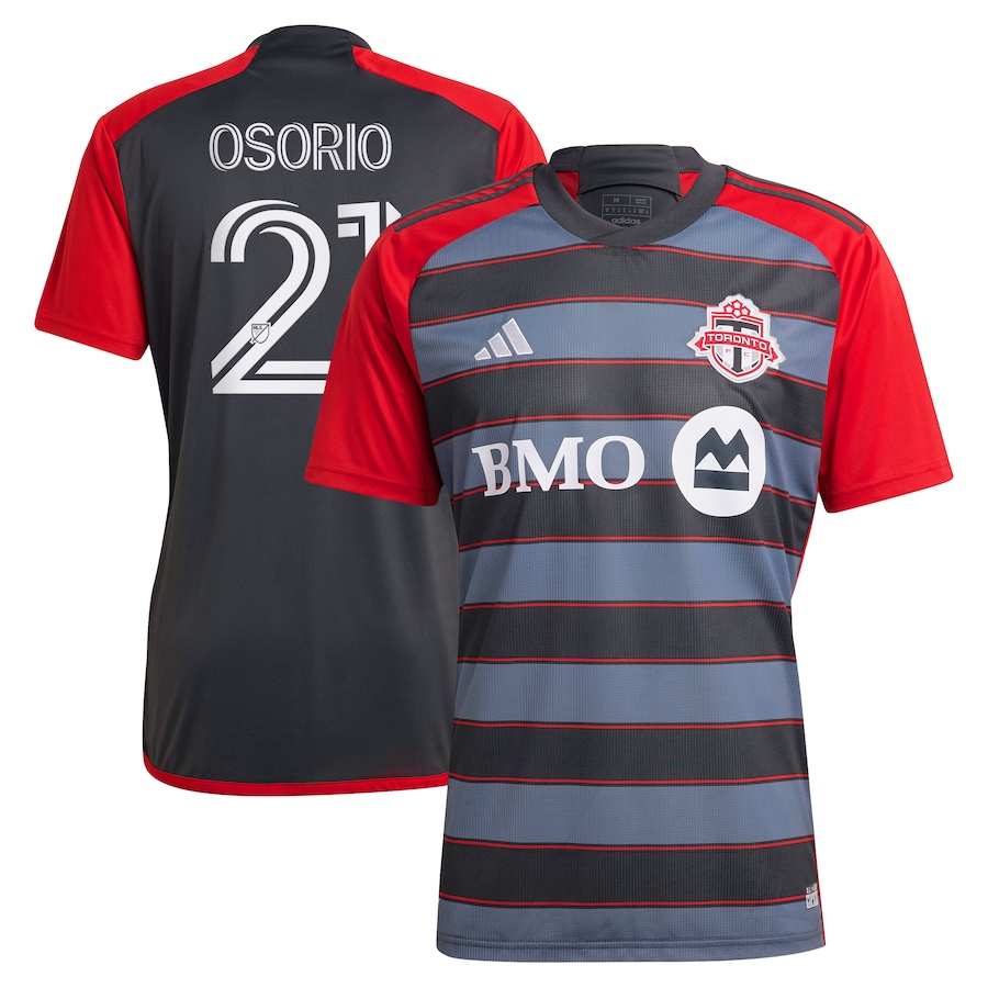 Men's Toronto FC Jonathan Osorio adidas Gray 2023 Club Kit Replica Player Jersey - ujerseystore