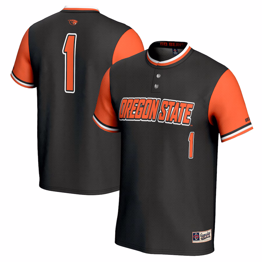 Youth GameDay Greats #1 Black Oregon State Beavers Softball Fashion Jersey - ujerseystore