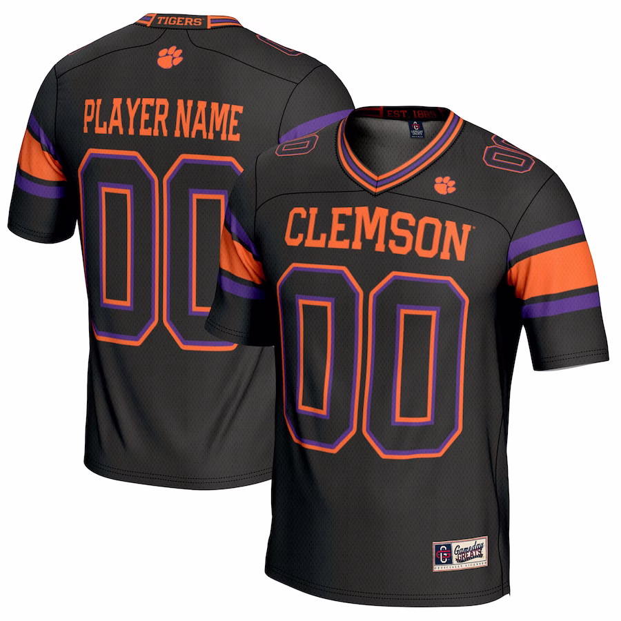 Clemson Tigers GameDay Greats NIL Pick-A-Player Football Jersey - Black - ujerseystore