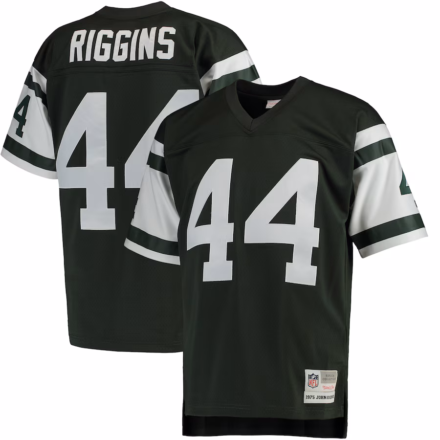 Men's New York Jets John Riggins Mitchell & Ness Green Retired Player Legacy Replica Jersey - ujerseystore