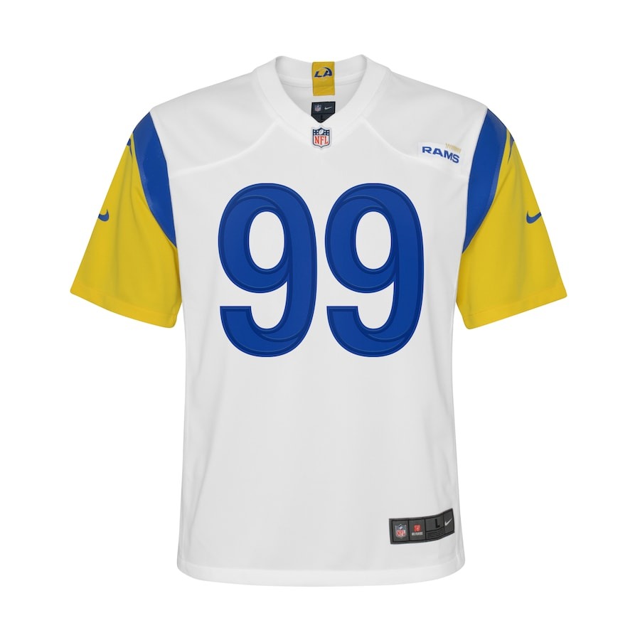 Youth Los Angeles Rams Aaron Donald Nike White Game Jersey - ujerseystore