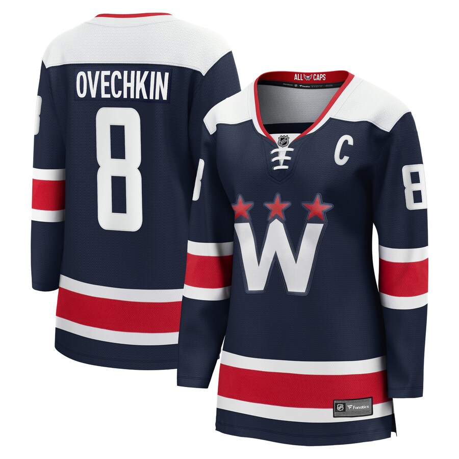 Women's Washington Capitals Alexander Ovechkin Fanatics Branded Navy 2020/21 Alternate Premier Breakaway Player Jersey - ujerseystore