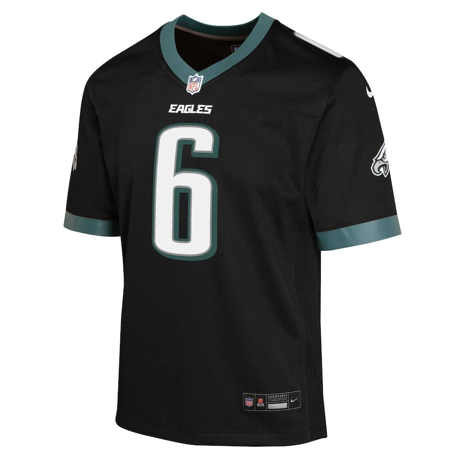 Youth Philadelphia Eagles DeVonta Smith Nike Black Game Jersey - ujerseystore