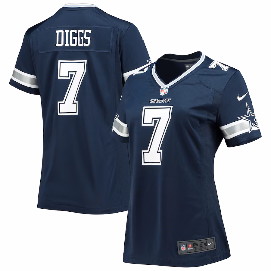 Women's Dallas Cowboys Trevon Diggs Nike Navy Game Jersey - ujerseystore