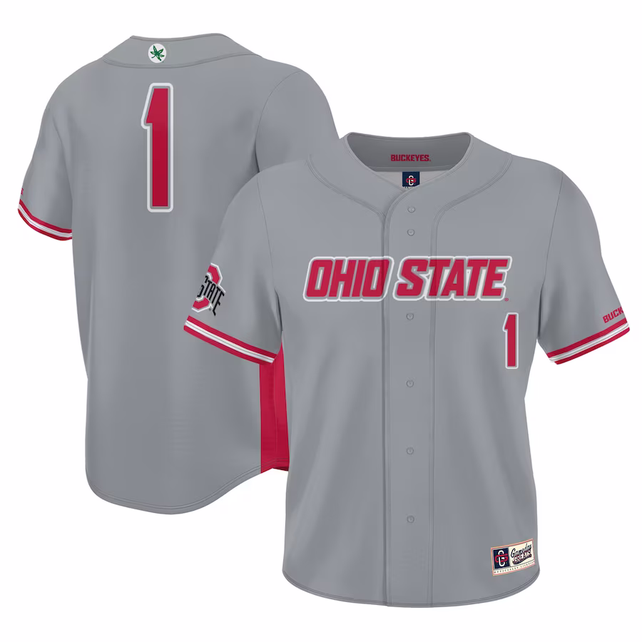#1 Ohio State Buckeyes GameDay Greats Youth Lightweight Baseball Jersey - Gray - ujerseystore