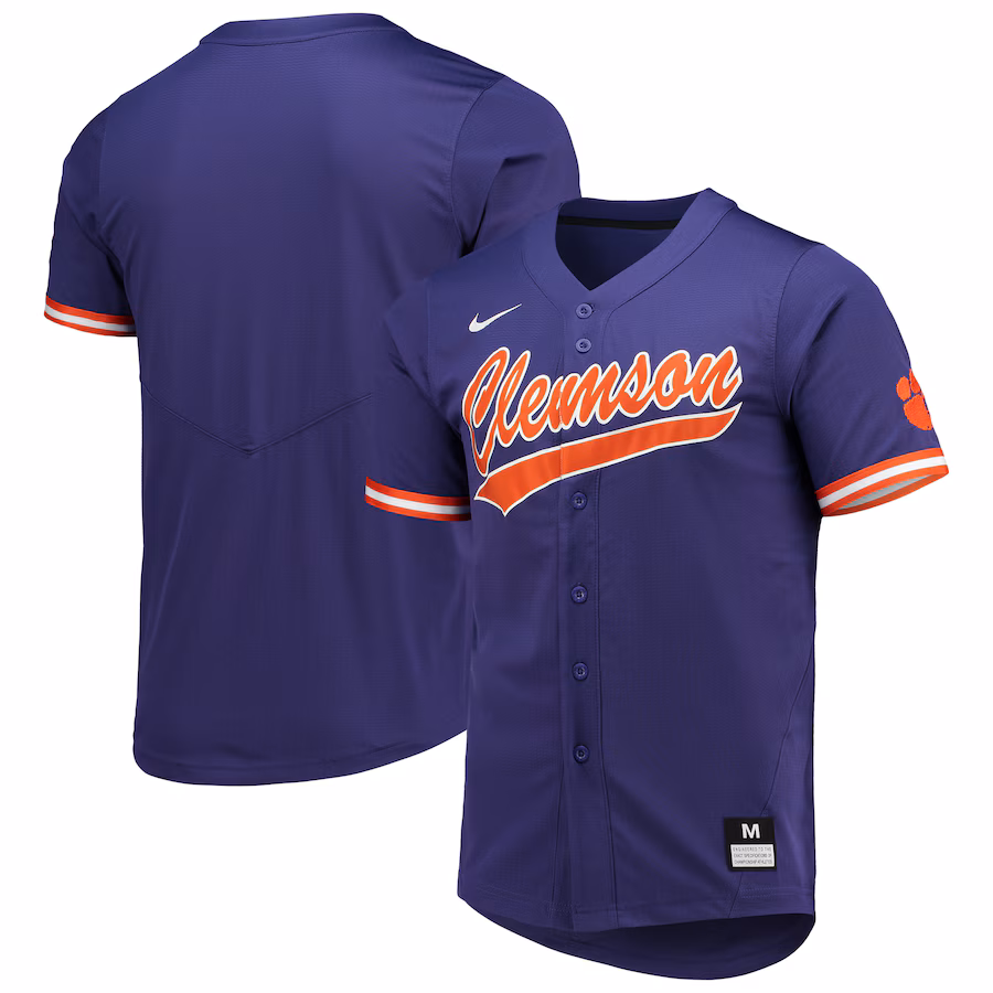 Men's Nike Purple Clemson Tigers Replica Baseball Jersey - ujerseystore