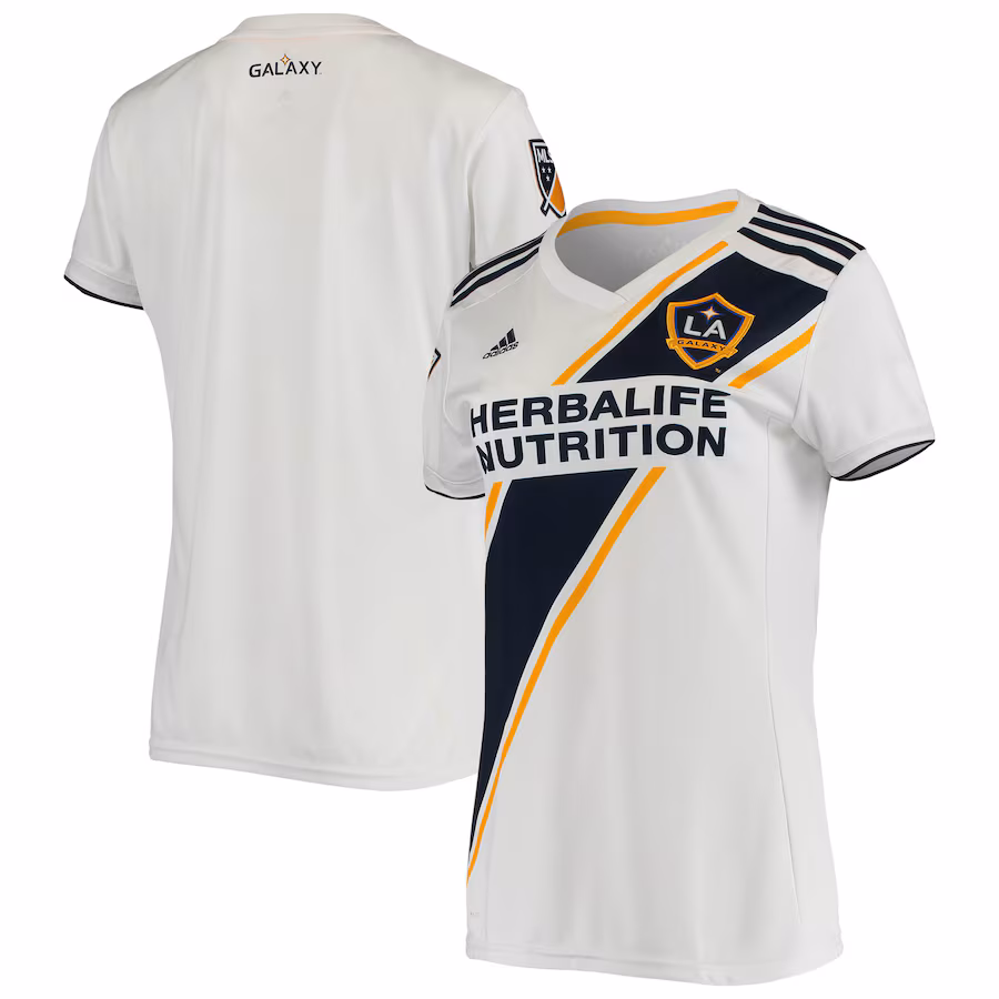 Women's LA Galaxy adidas White 2018 Replica Home Jersey - ujerseystore