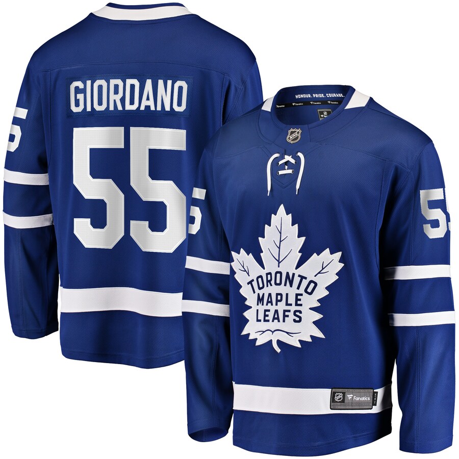 Men's Toronto Maple Leafs Mark Giordano Fanatics Branded Blue Home Breakaway Player Jersey - ujerseystore