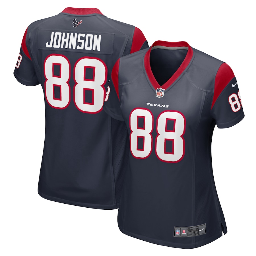 Women's Houston Texans Johnny Johnson Nike  Navy Team Game Jersey - ujerseystore