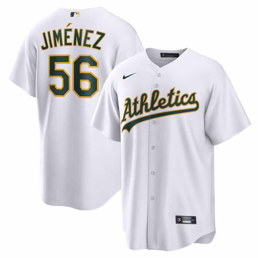 Men's Athletics Dany Jiménez Nike White Home Replica Player Jersey - ujerseystore