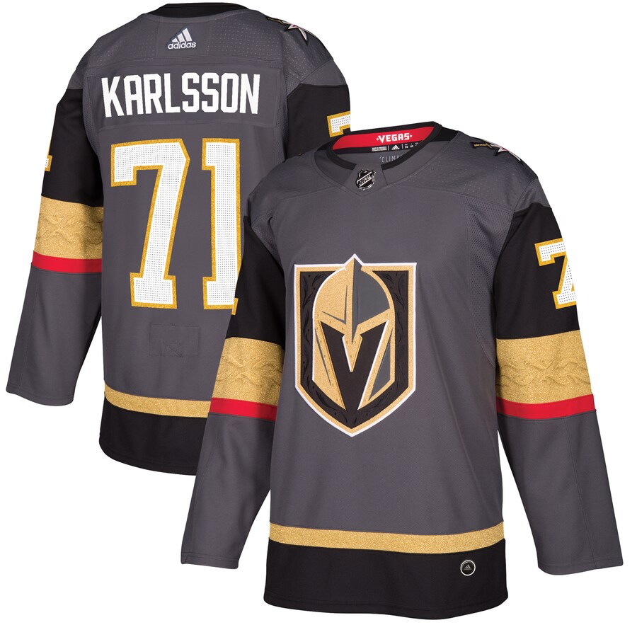 Men's Vegas Golden Knights William Karlsson adidas Gray Alternate Authentic Player Jersey - ujerseystore