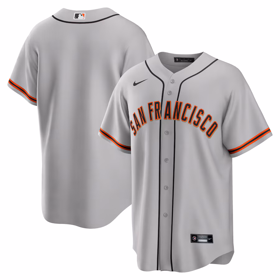 Men's San Francisco Giants Nike Gray Road Replica Team Jersey - ujerseystore