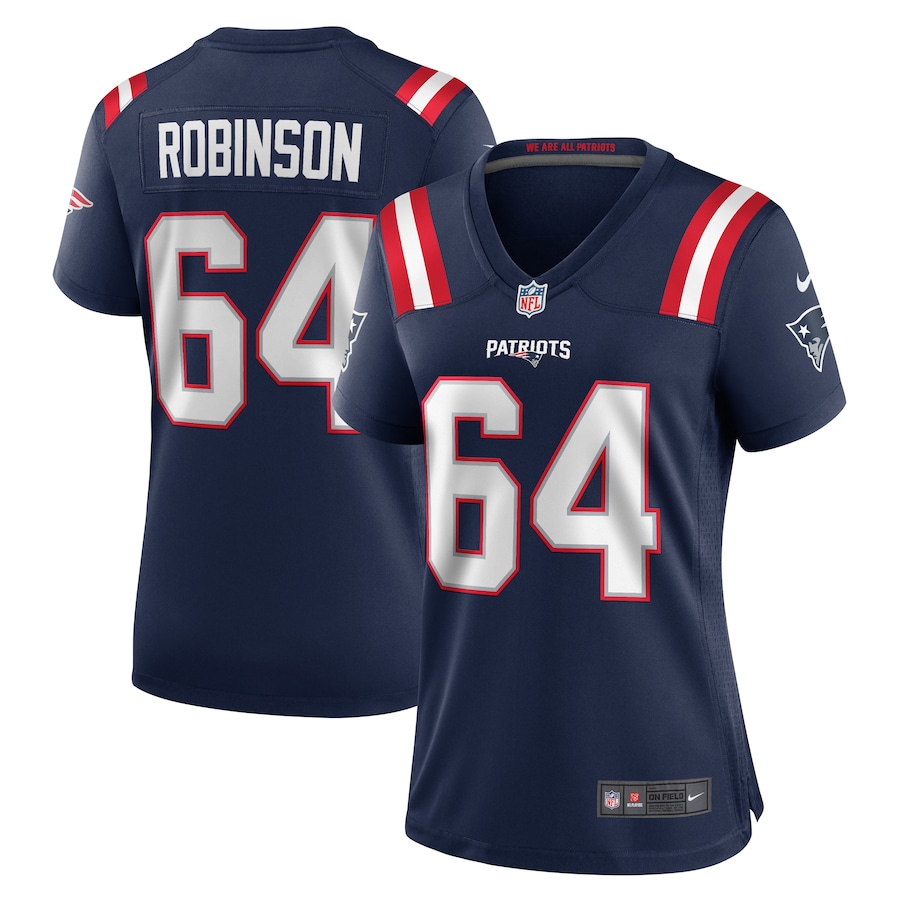 Women's New England Patriots Layden Robinson Nike Navy Game Jersey - ujerseystore