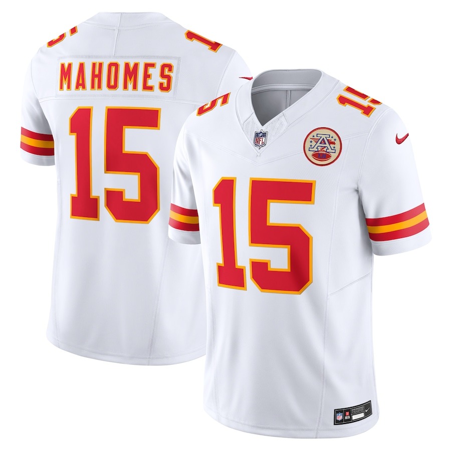 Men's Kansas City Chiefs Patrick Mahomes Nike White Vapor F.U.S.E. Limited Jersey - ujerseystore
