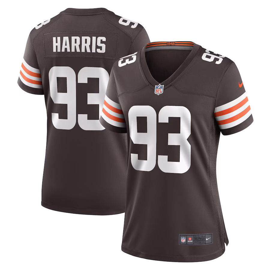 Women's Cleveland Browns Shelby Harris Nike  Brown Team Game Jersey - ujerseystore