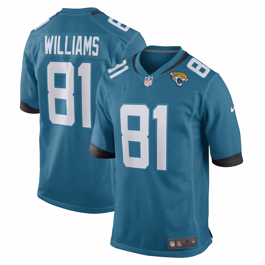 Men's Jacksonville Jaguars Seth Williams Nike Teal Game Player Jersey - ujerseystore