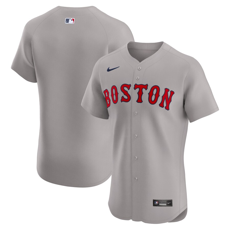 Men's Boston Red Sox Nike Gray Road Elite Jersey - ujerseystore