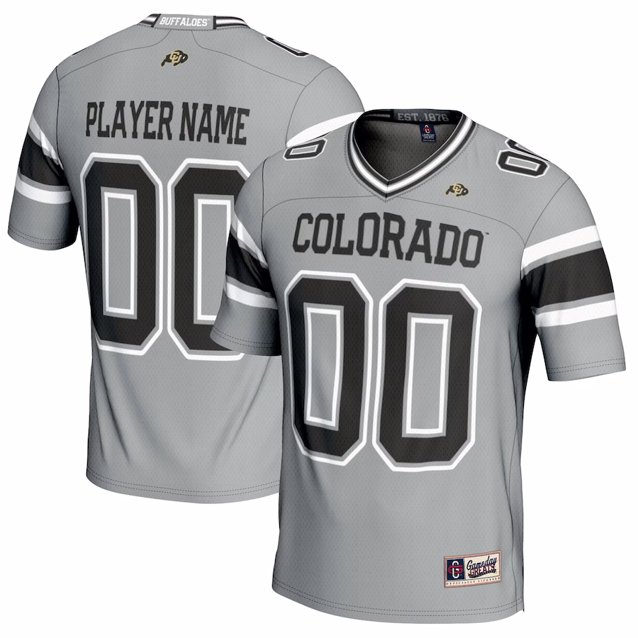 Colorado Buffaloes GameDay Greats NIL Pick-A-Player Football Jersey - Gray - ujerseystore