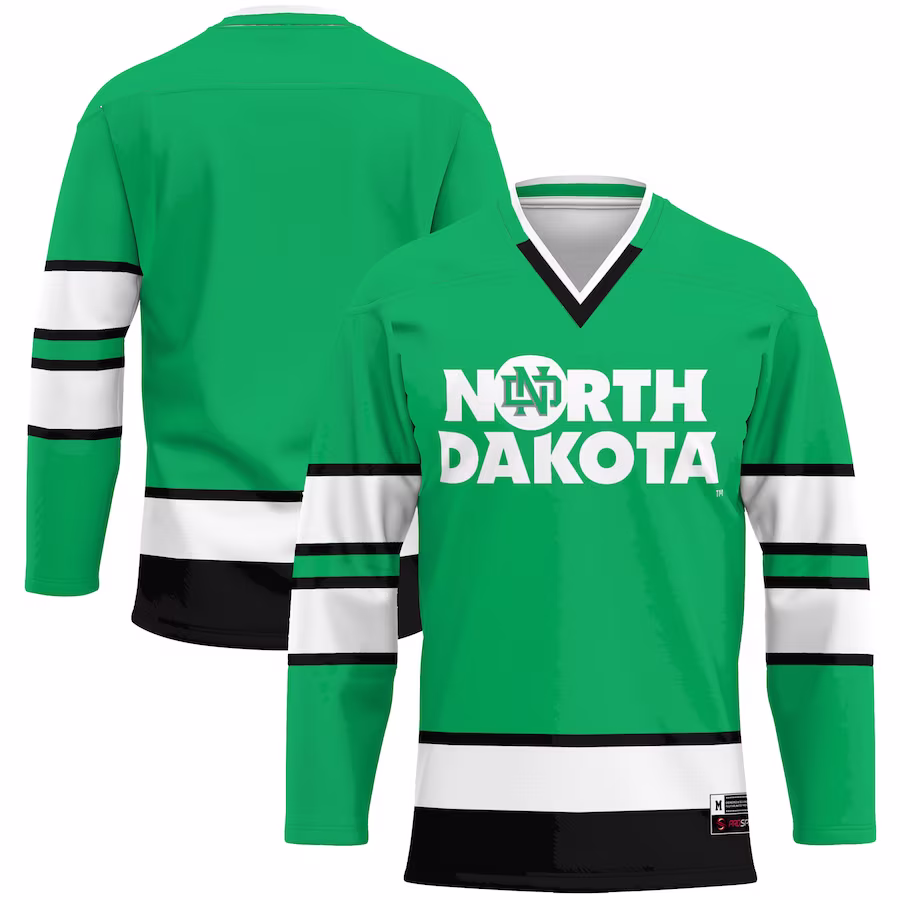 North Dakota GameDay Greats Hockey Jersey - Kelly Green - ujerseystore
