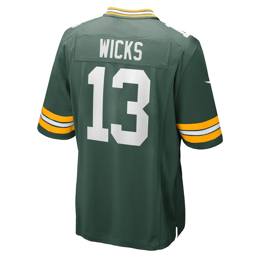 Men's Green Bay Packers Dontayvion Wicks Nike  Green  Game Jersey - ujerseystore