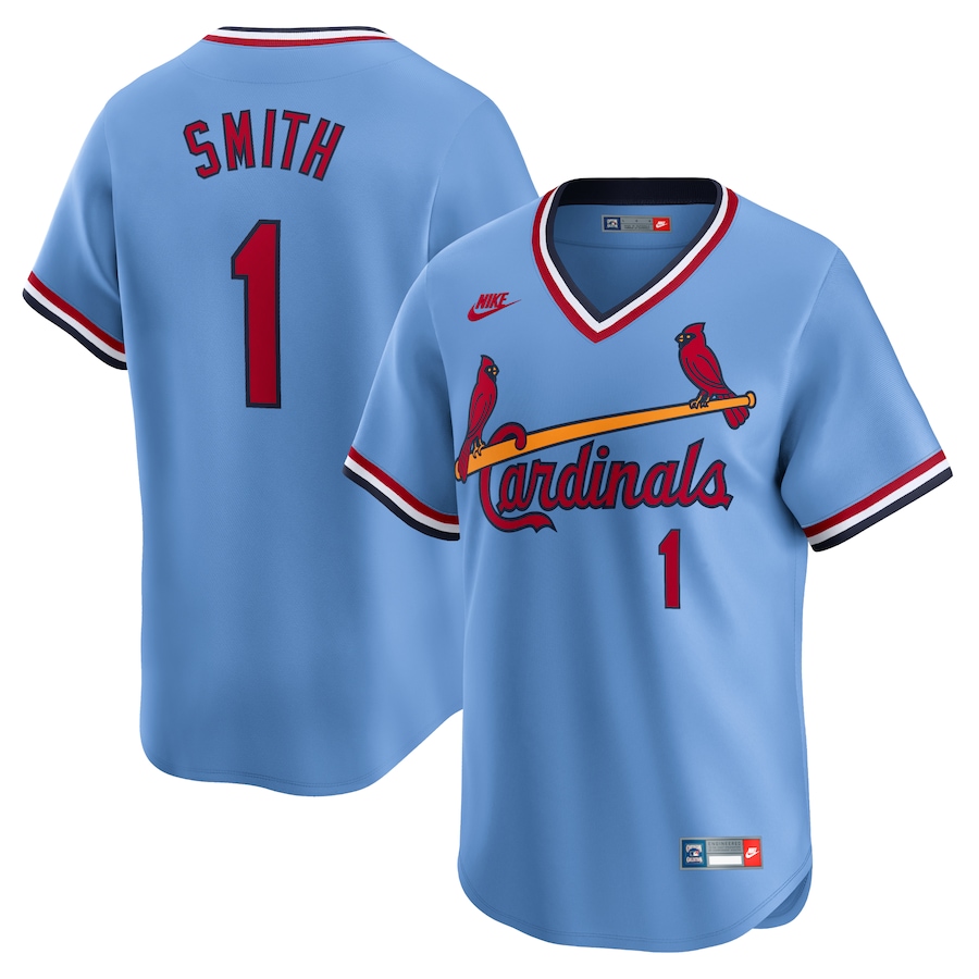 Women's St. Louis Cardinals Nike Light Blue Ozzie Smith Throwback Cooperstown Limited Jersey - ujerseystore