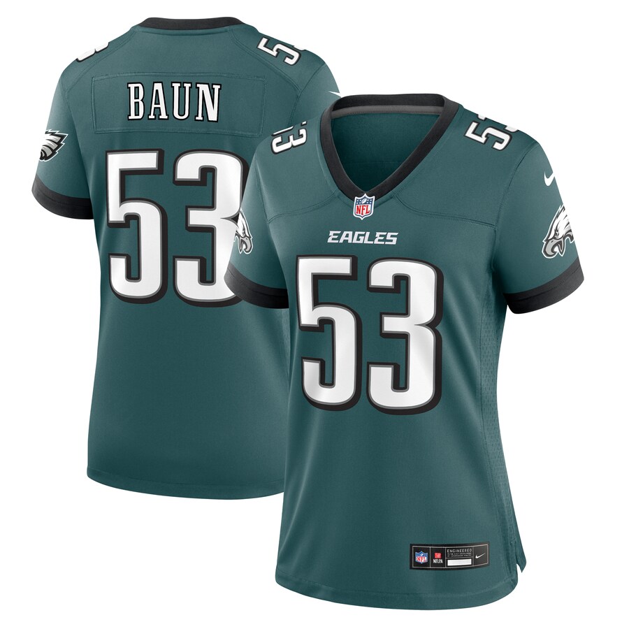 Women's Philadelphia Eagles Zack Baun Nike Midnight Green  Game Jersey - ujerseystore
