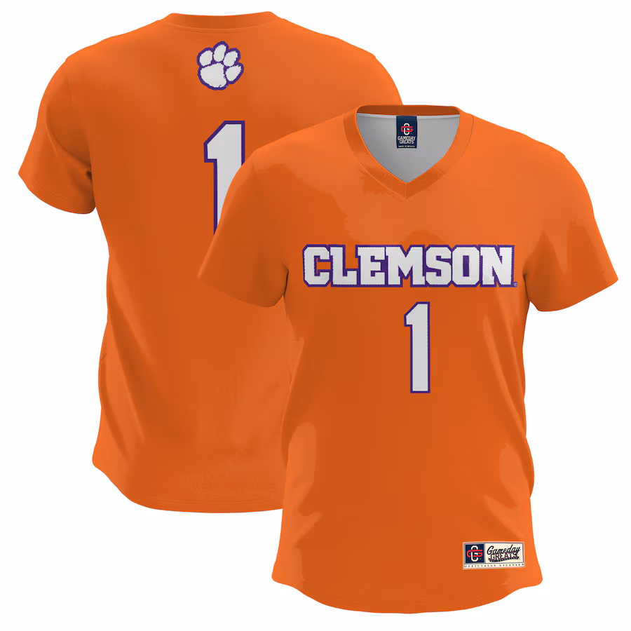 Youth GameDay Greats #1 Orange Clemson Tigers Lightweight Lacrosse Jersey - ujerseystore