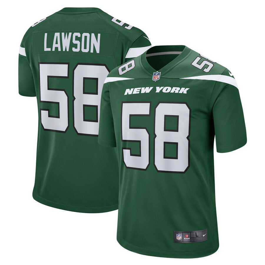 Men's New York Jets Carl Lawson Nike Gotham Green Game Jersey - ujerseystore