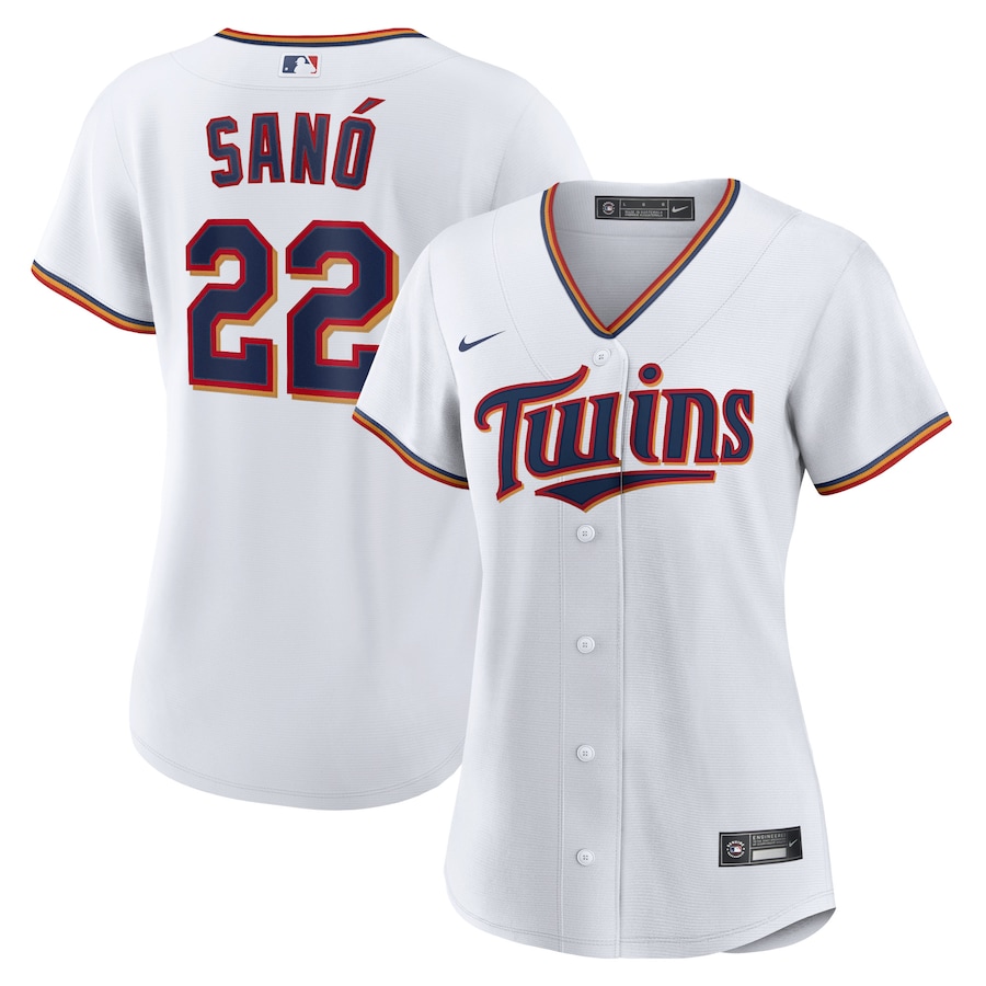 Women's Minnesota Twins Miguel Sano Nike White Home Replica Player Jersey - ujerseystore