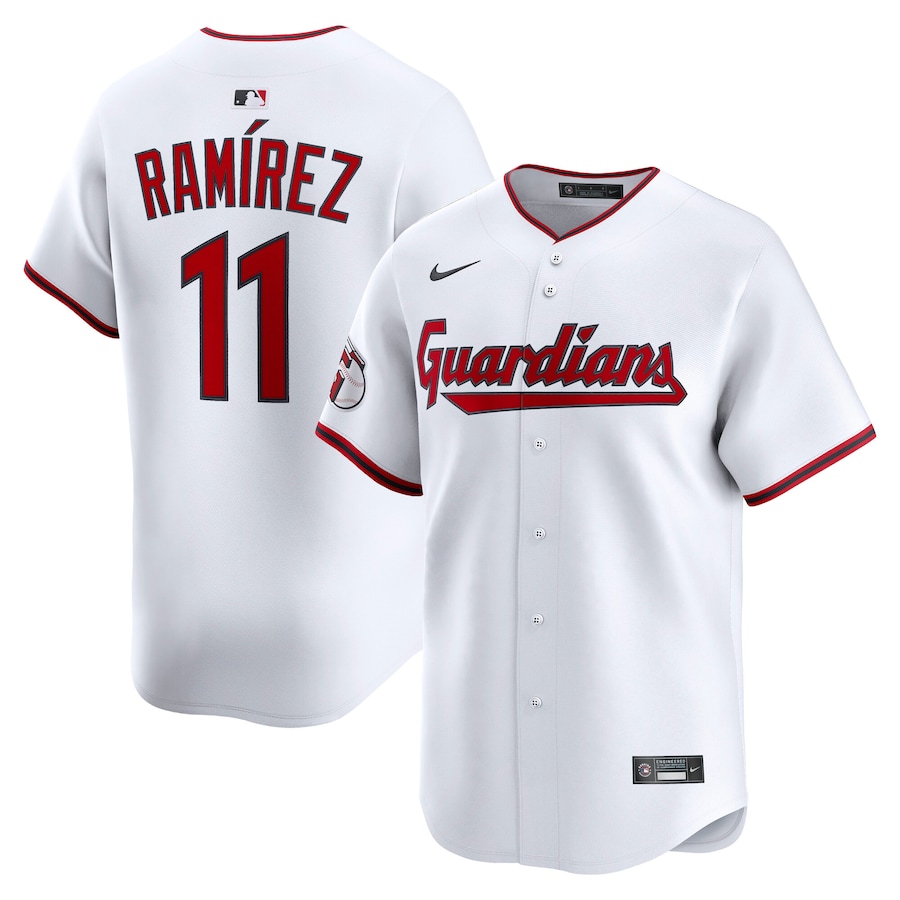 Men's Cleveland Guardians Jose Ramirez Nike White Home Limited Jersey - ujerseystore