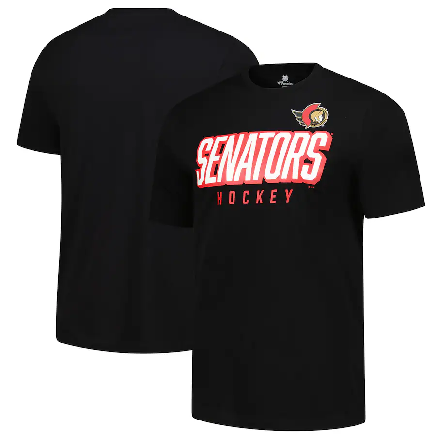 Men's Ottawa Senators Fanatics Black T-Shirt - ujerseystore