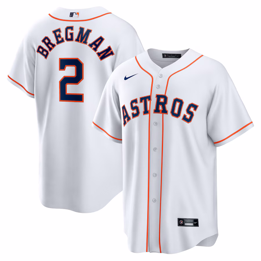 Men's Houston Astros Alex Bregman Nike White Home Replica Player Name Jersey - ujerseystore