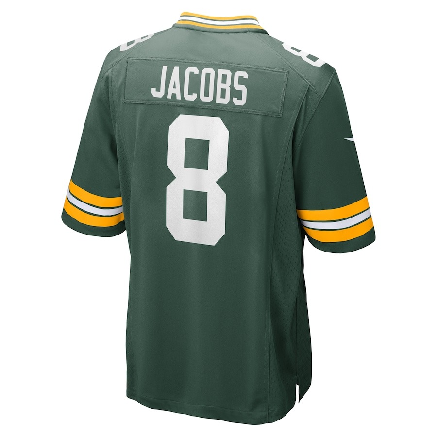 Men's Green Bay Packers Josh Jacobs Nike  Green Team Game Jersey - ujerseystore