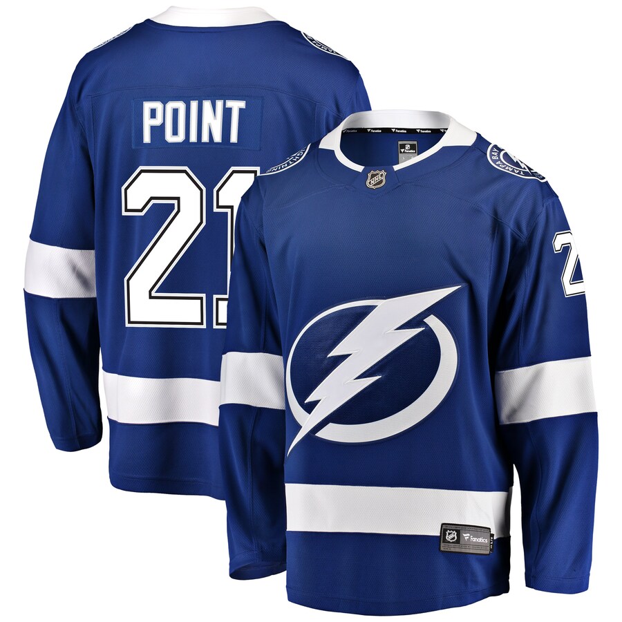 Men's Tampa Bay Lightning Brayden Point Fanatics Branded Blue Home Breakaway Player Jersey - ujerseystore