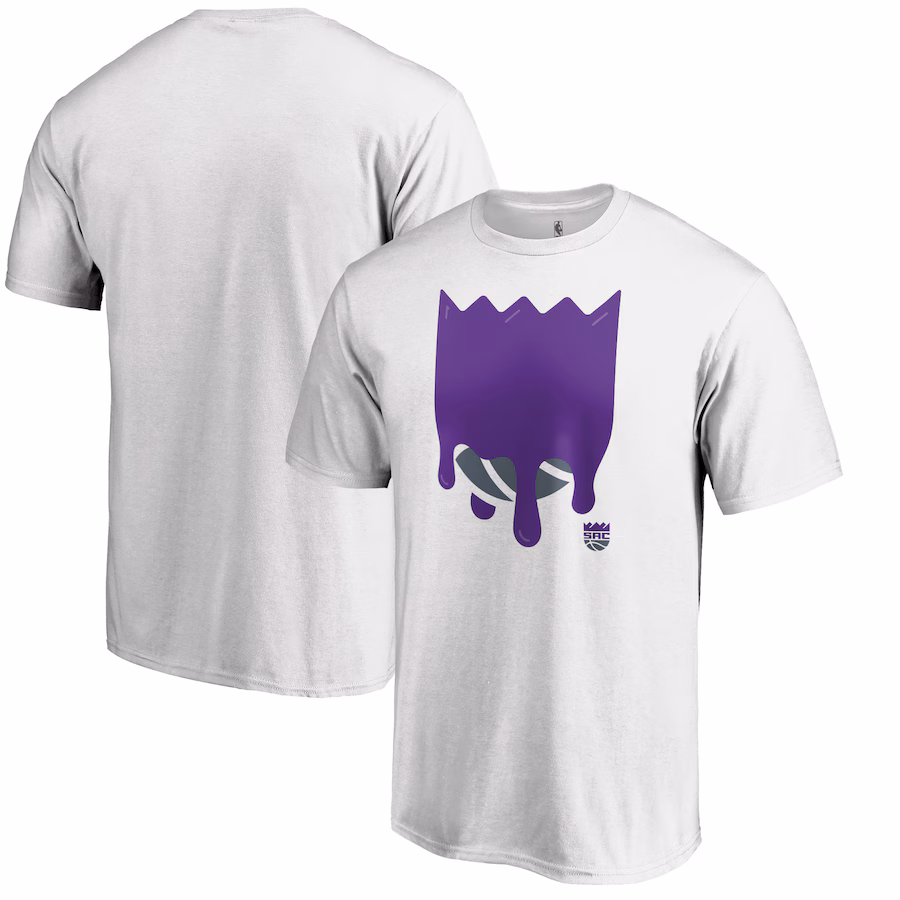 Men's Sacramento Kings White Nice Drip T-Shirt - ujerseystore