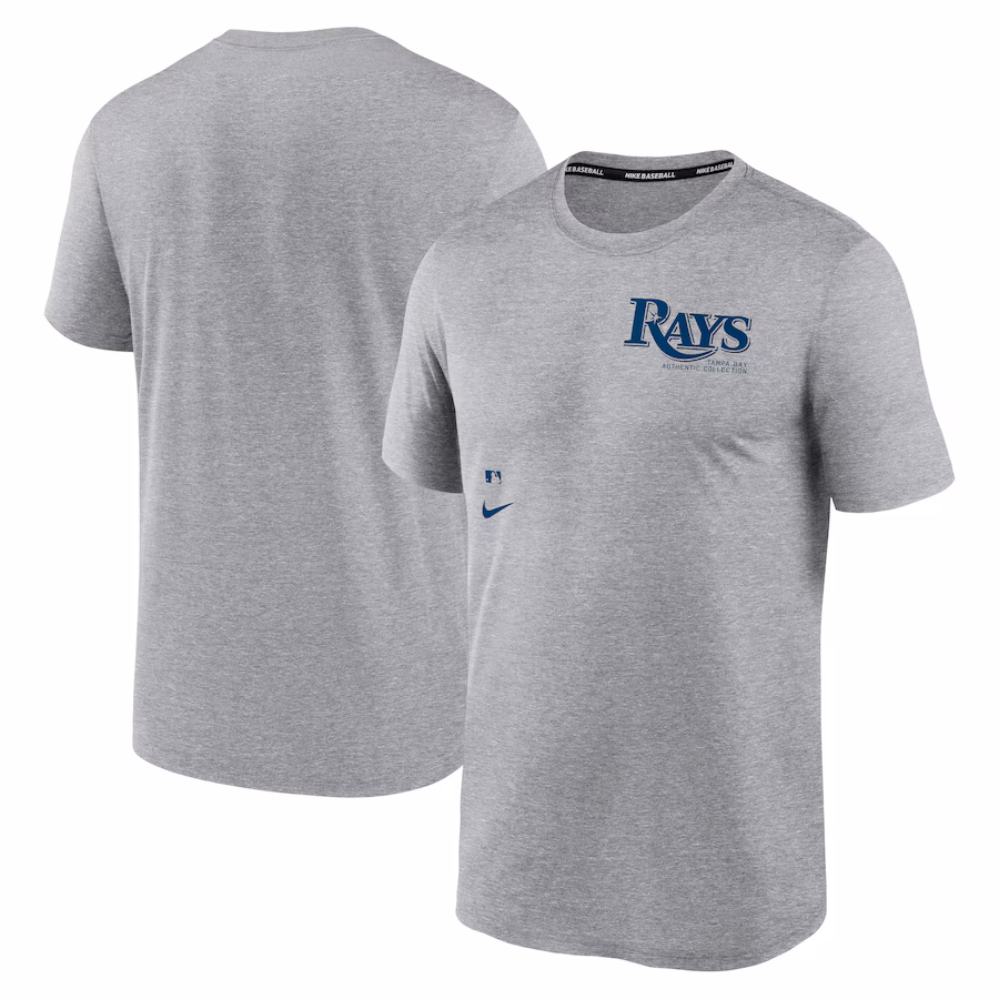 Men's Tampa Bay Rays Nike Heather Charcoal Authentic Collection Early Work Tri-Blend Performance T-Shirt - ujerseystore
