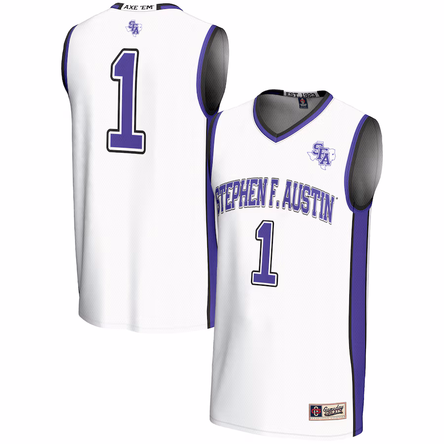 Unisex GameDay Greats White  Stephen F Austin Lumberjacks #1 Basketball Jersey - ujerseystore