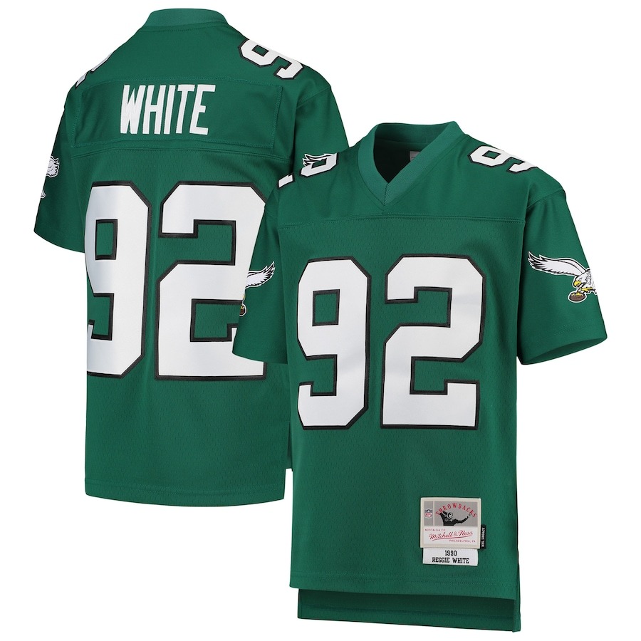 Youth Philadelphia Eagles Reggie White Mitchell & Ness Green 1990 Legacy Retired Player Jersey - ujerseystore