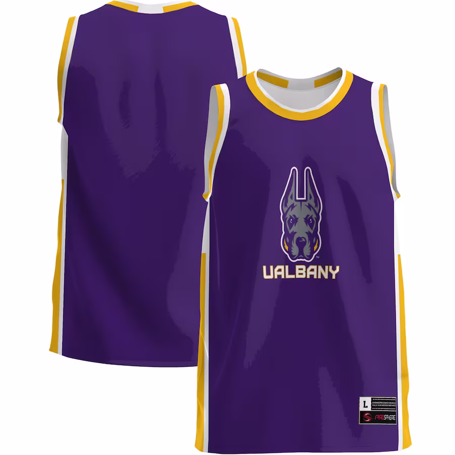 UAlbany Great Danes GameDay Greats Youth Lightweight Basketball Jersey - Purple - ujerseystore