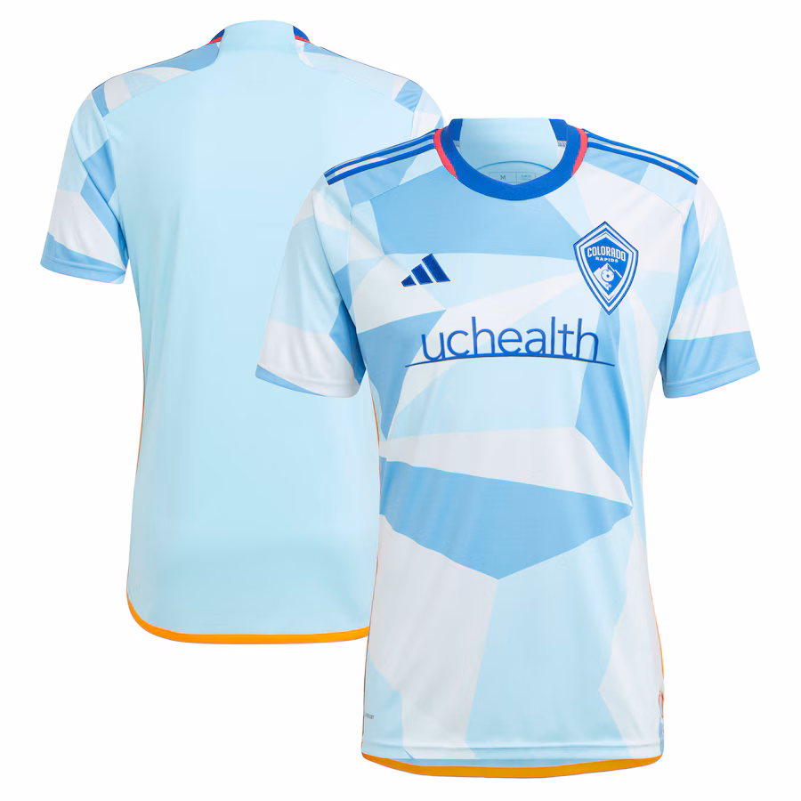 Men's Colorado Rapids adidas Light Blue 2023 New Day Kit Replica Jersey - ujerseystore