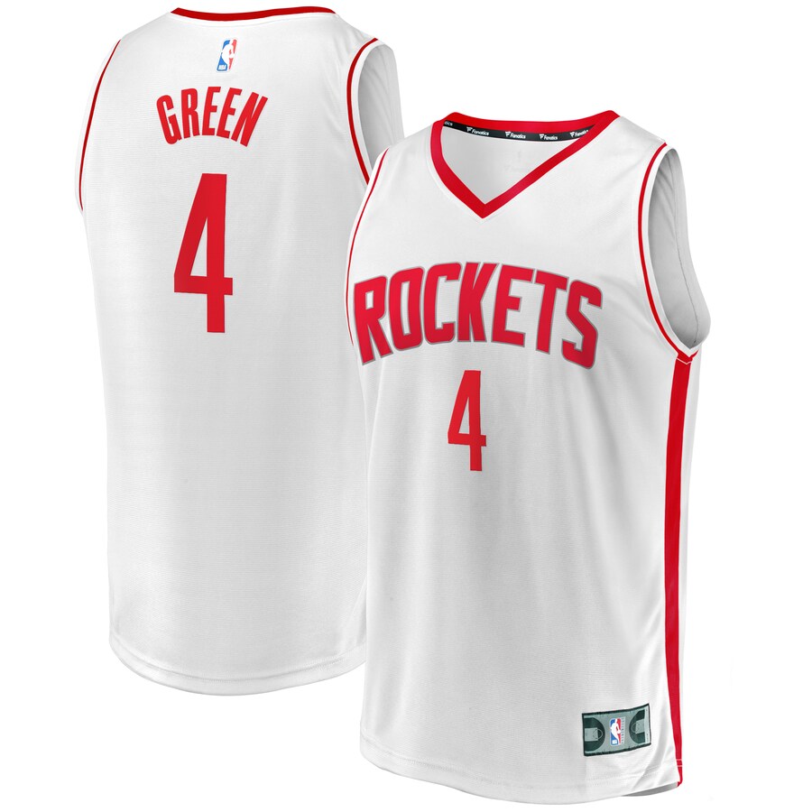 Men's Houston Rockets Jalen Green Fanatics White Fast Break Replica Player Jersey - Association Edition - ujerseystore