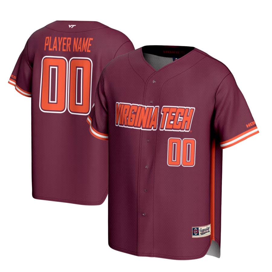 Virginia Tech Hokies GameDay Greats NIL Pick-A-Player Lightweight Baseball Jersey - Maroon - ujerseystore