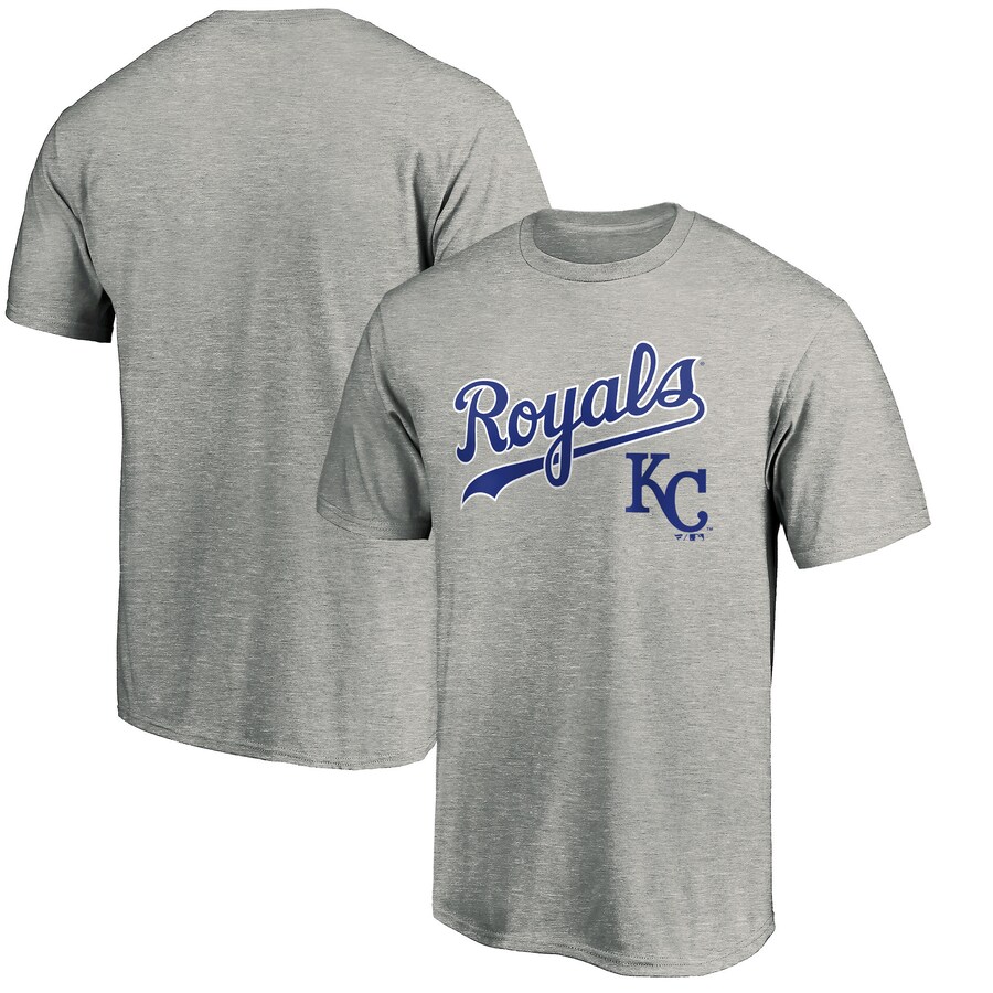 Men's Kansas City Royals Heather Gray Cooperstown Collection Wahconah T-Shirt - ujerseystore