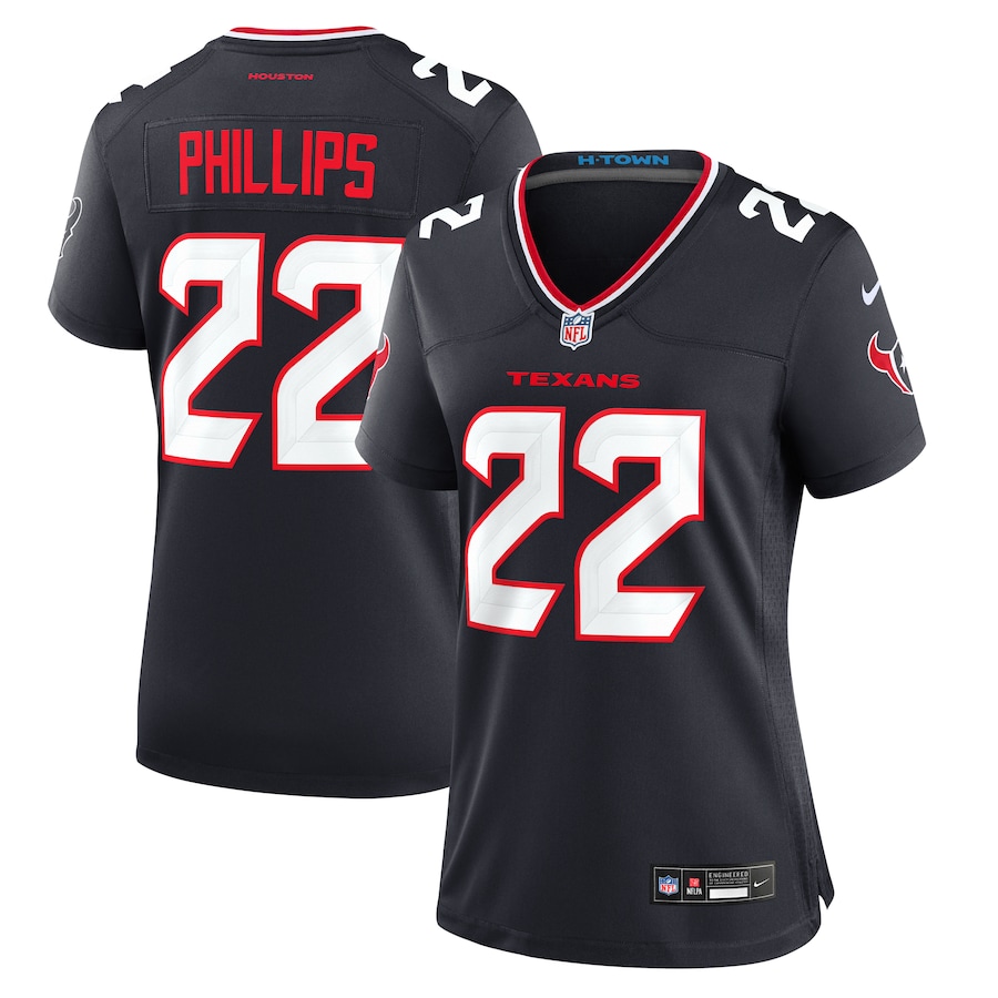 Women's Houston Texans Jacob Phillips Nike  Navy Game Jersey - ujerseystore