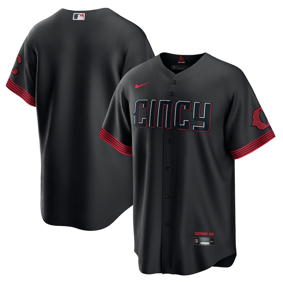 Men's Cincinnati Reds  Nike Black City Connect Replica Jersey - ujerseystore