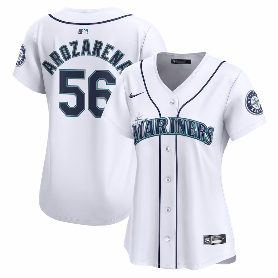 Women's Seattle Mariners Randy Arozarena Nike White Home Limited Player Jersey - ujerseystore