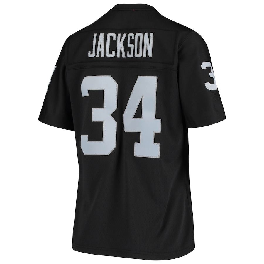 Women's Las Vegas Raiders Bo Jackson Mitchell & Ness Black 1988 Legacy Replica Jersey - ujerseystore