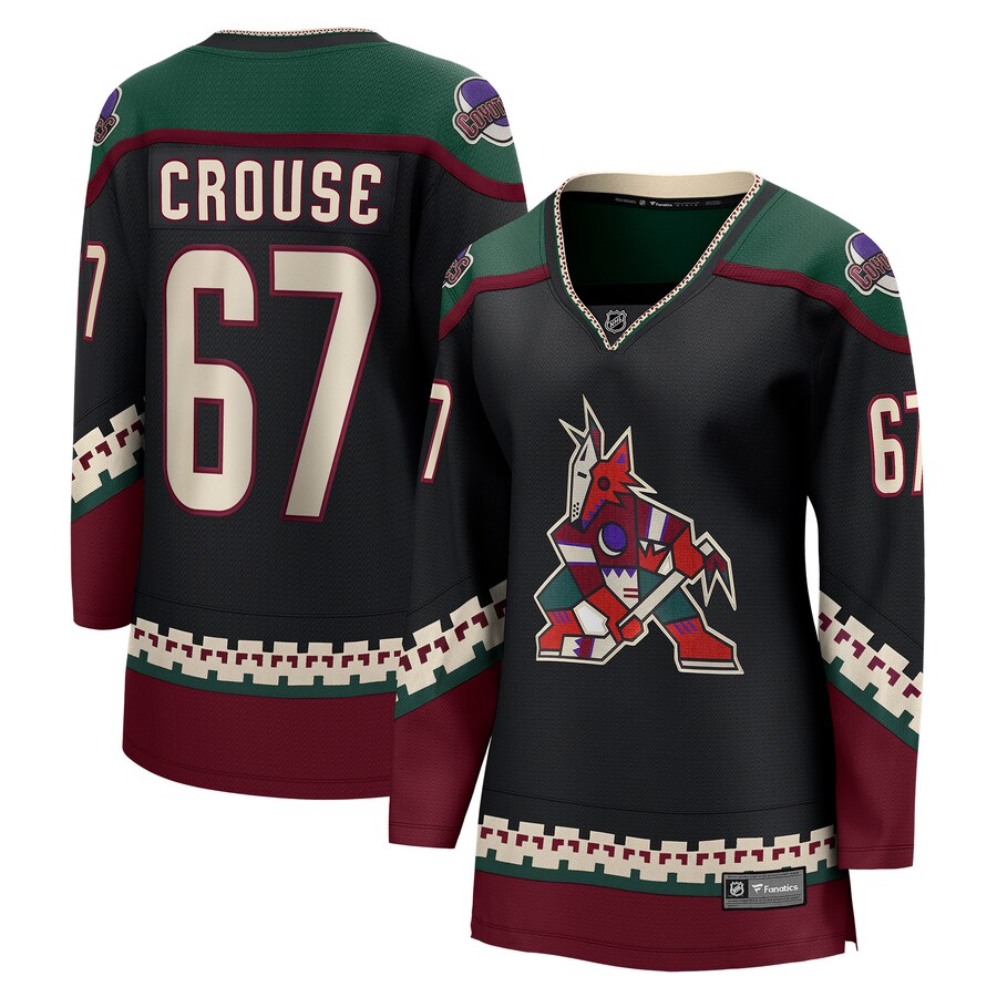 Women's Arizona Coyotes Lawson Crouse Fanatics Branded Black Home Breakaway Player Jersey - ujerseystore